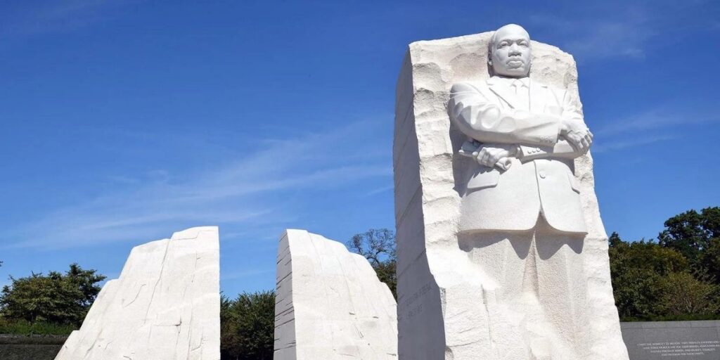 A memorial statue on the National Mall